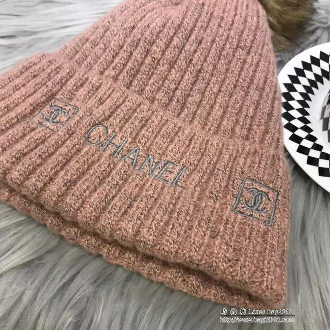 CHANEL香奈兒 專櫃新品 火爆經典百搭款 刺繡針織帽 LLWJ6633